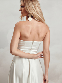 darla bodice satin dress photo 2