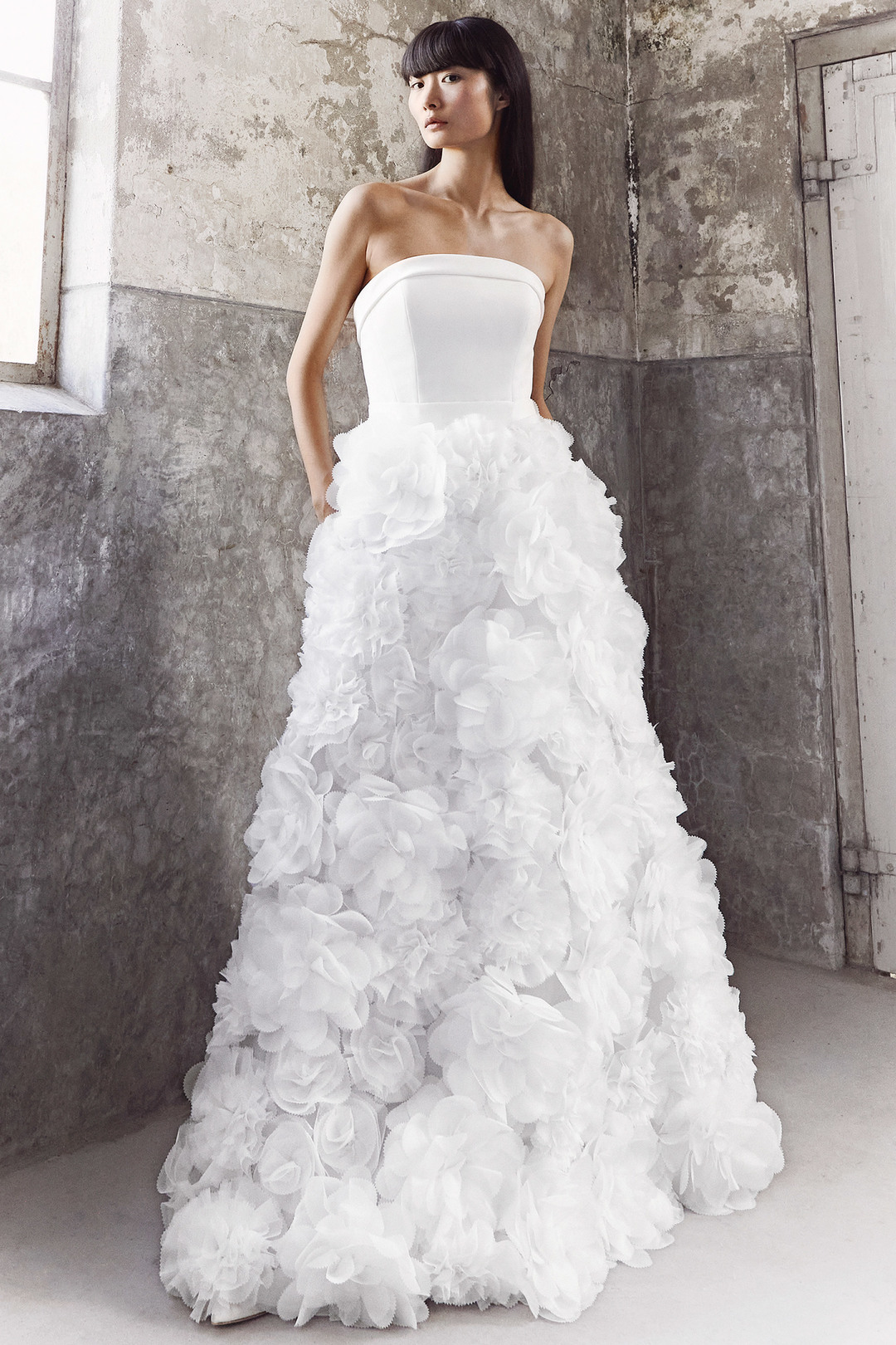 volant flower a-line dress photo