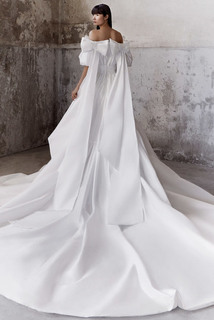 royal bow taffeta gown dress photo 2