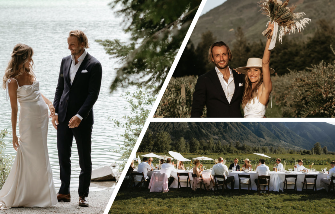 a chic summer canadian mountain wedding for jordan and reggie inspiration photo