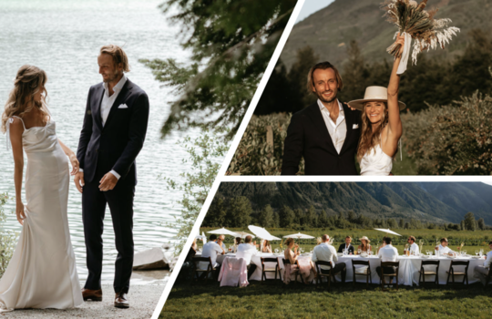 a chic summer canadian mountain wedding for jordan and reggie inspiration photo