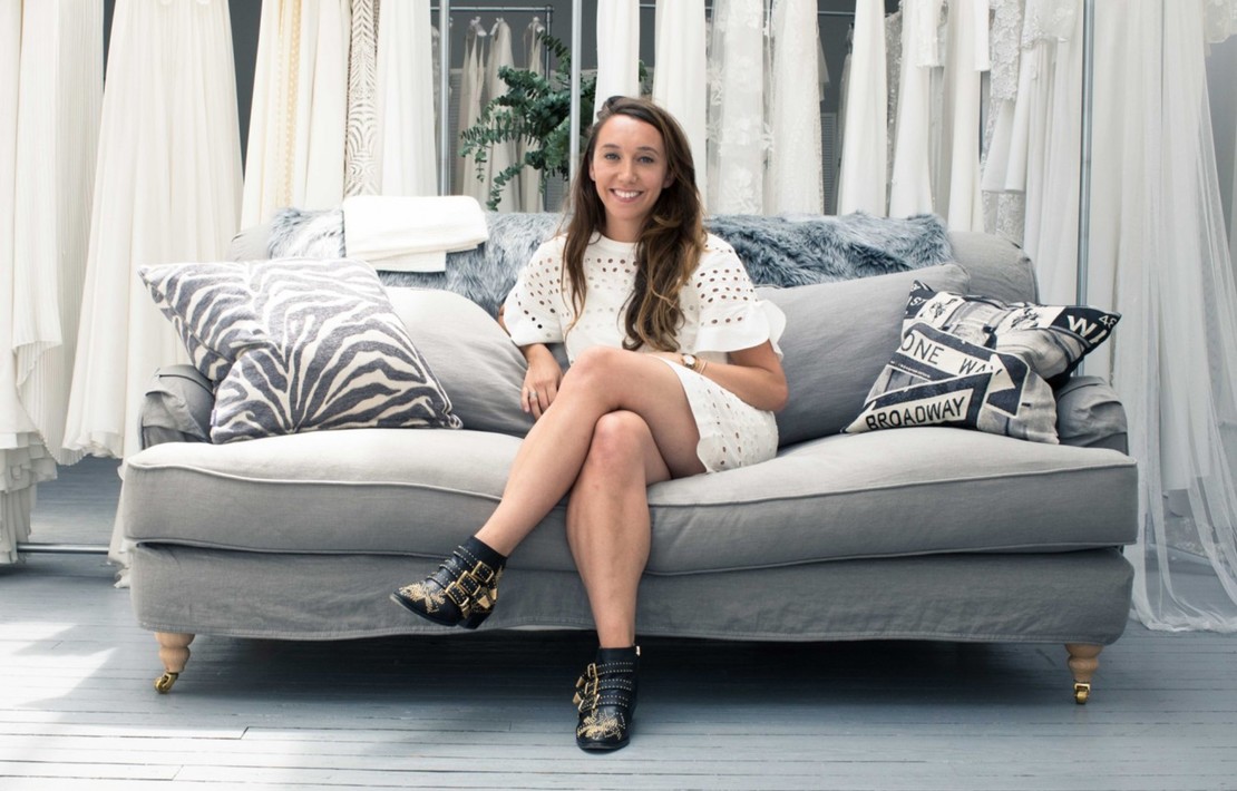 on the sofa with the mews bridal  inspiration photo