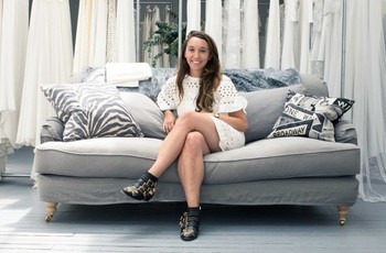 on the sofa with the mews bridal  inspiration photo