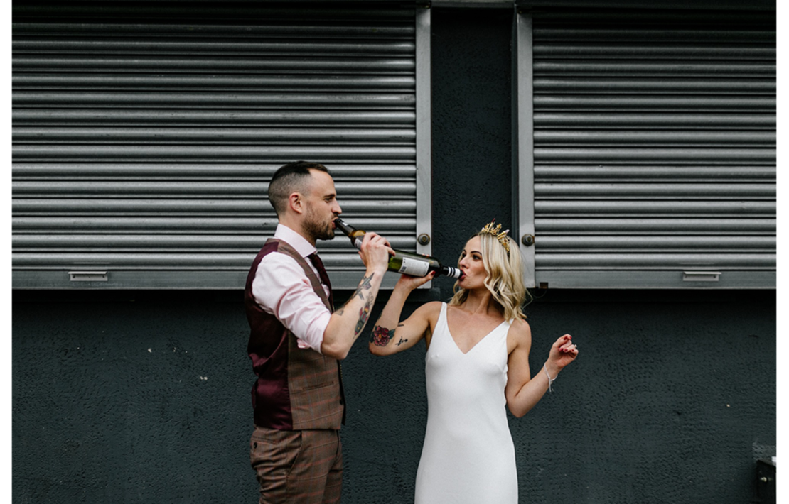 amber and sam's urban  wedding inspiration photo