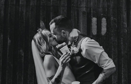 amber and sam's urban  wedding inspiration photo 2