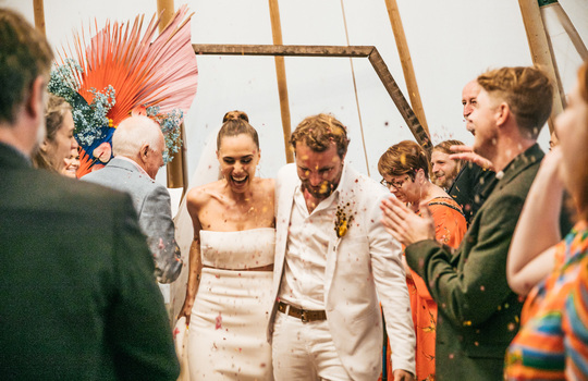 nothing rained on hayley & tom's parade inspiration photo 3