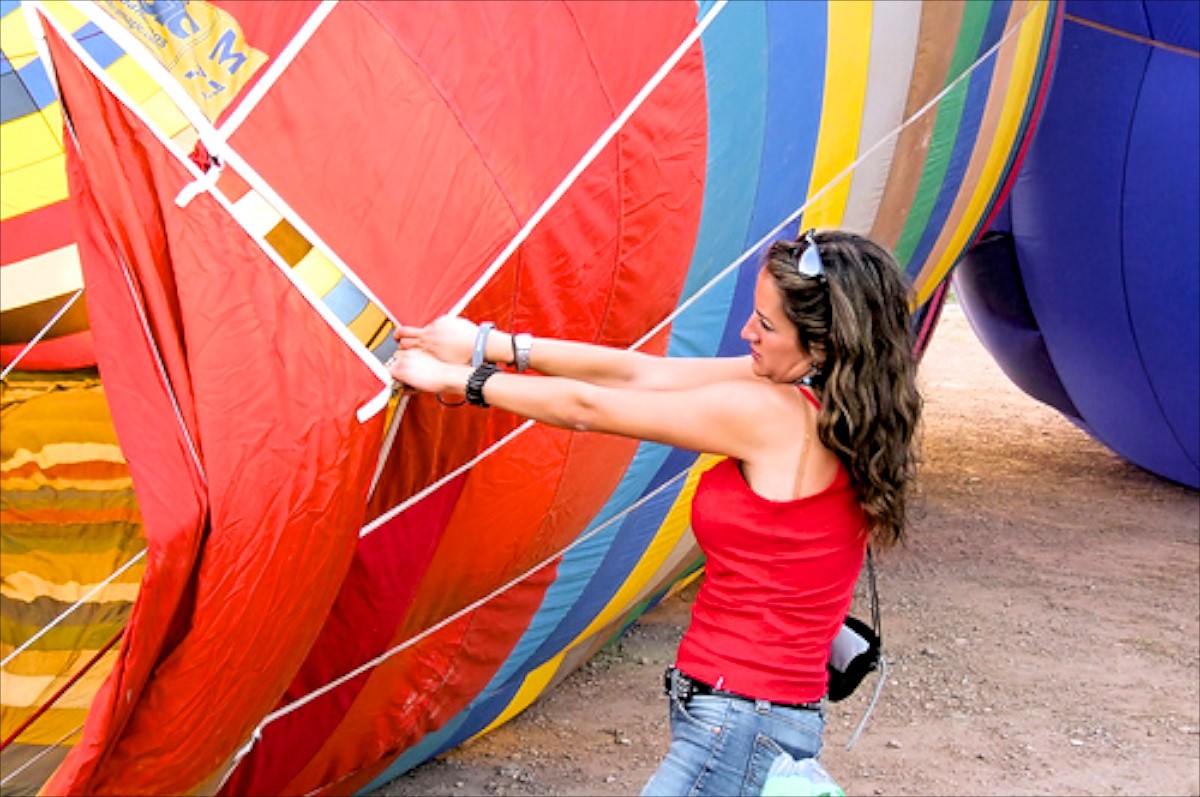 Hot air balloon flight