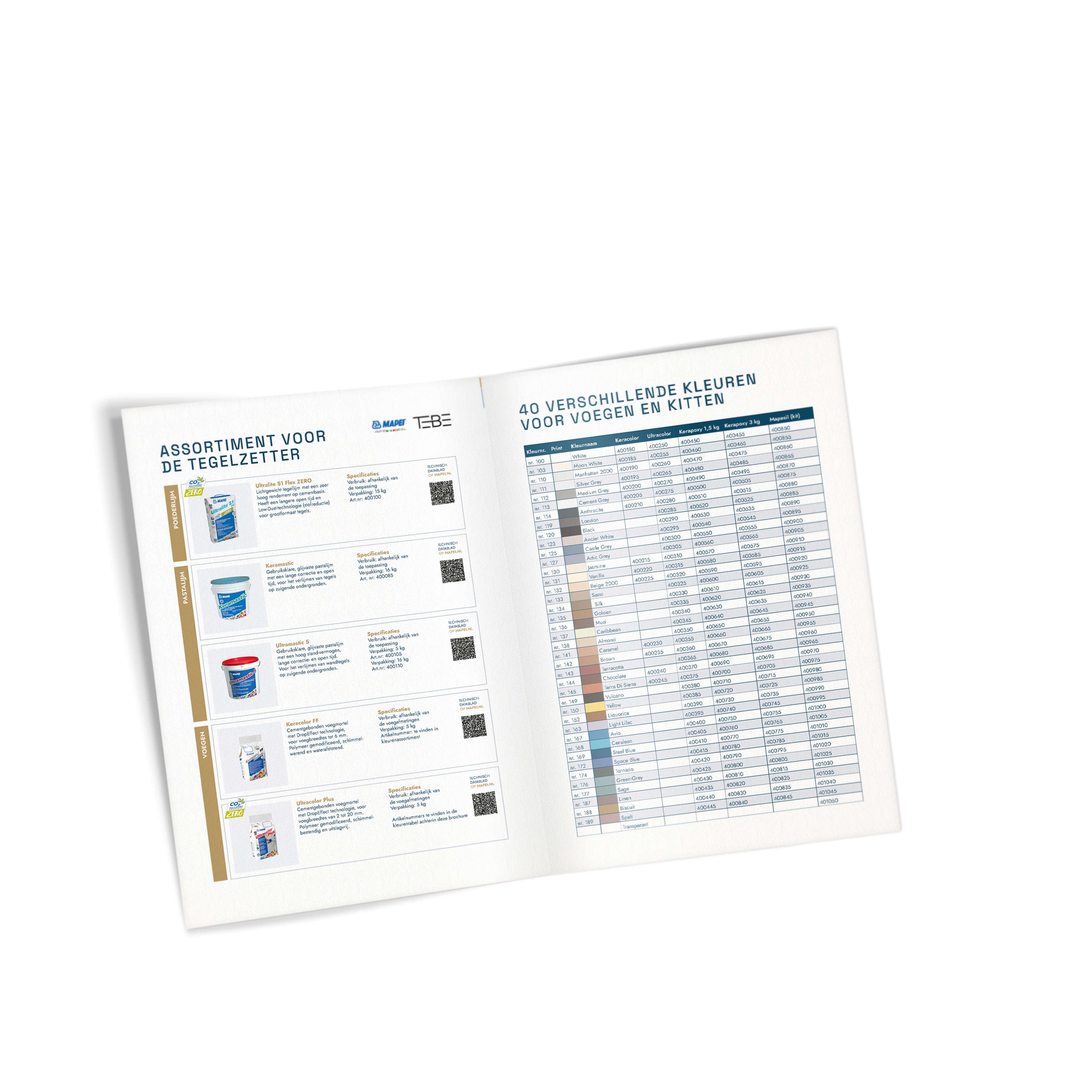 Image PSD Mockup folder opengeslagen - TEBE Tegelgroothandel