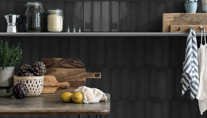 Image AMB Ghent Dark Charcoal glos - TEBE Tegelgroothandel 