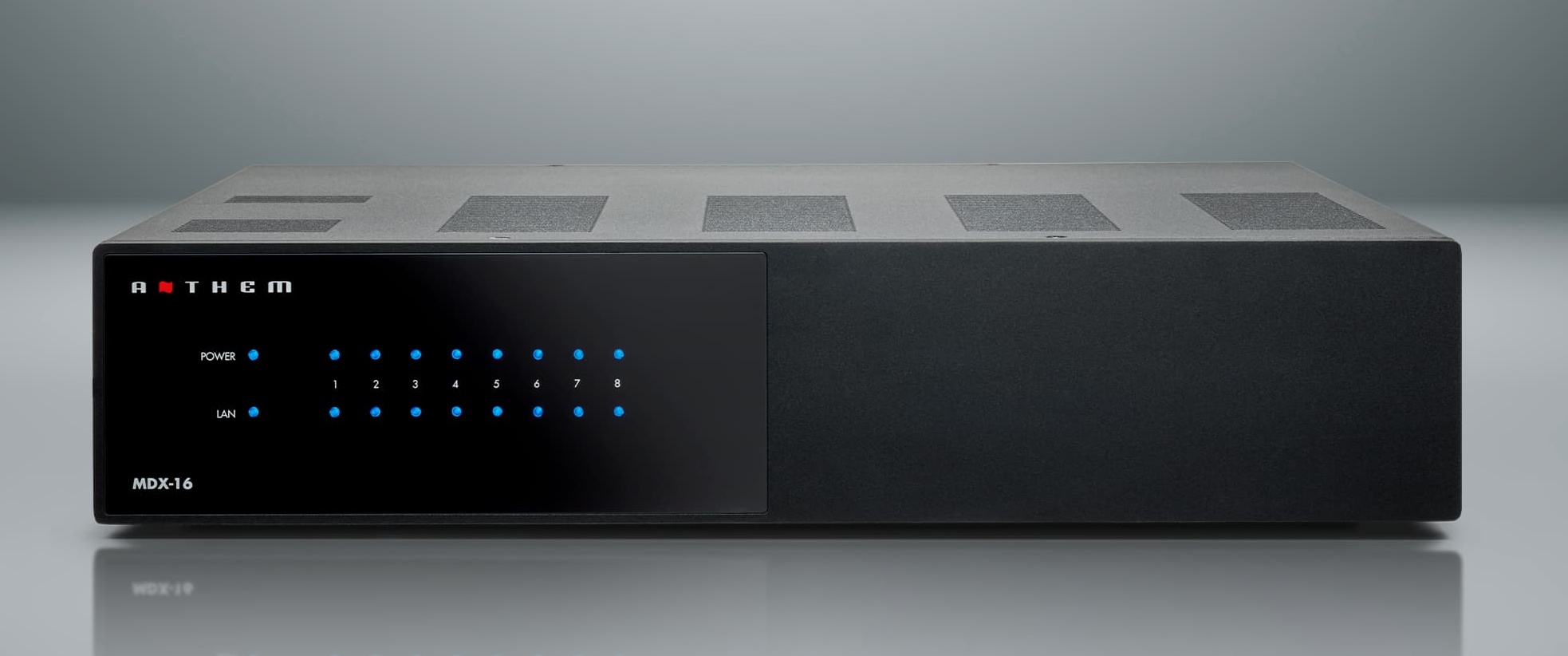 Anthem MDX-16 profesionální 16kanálový zesilovač pro osm stereo zón s ARC Genesis