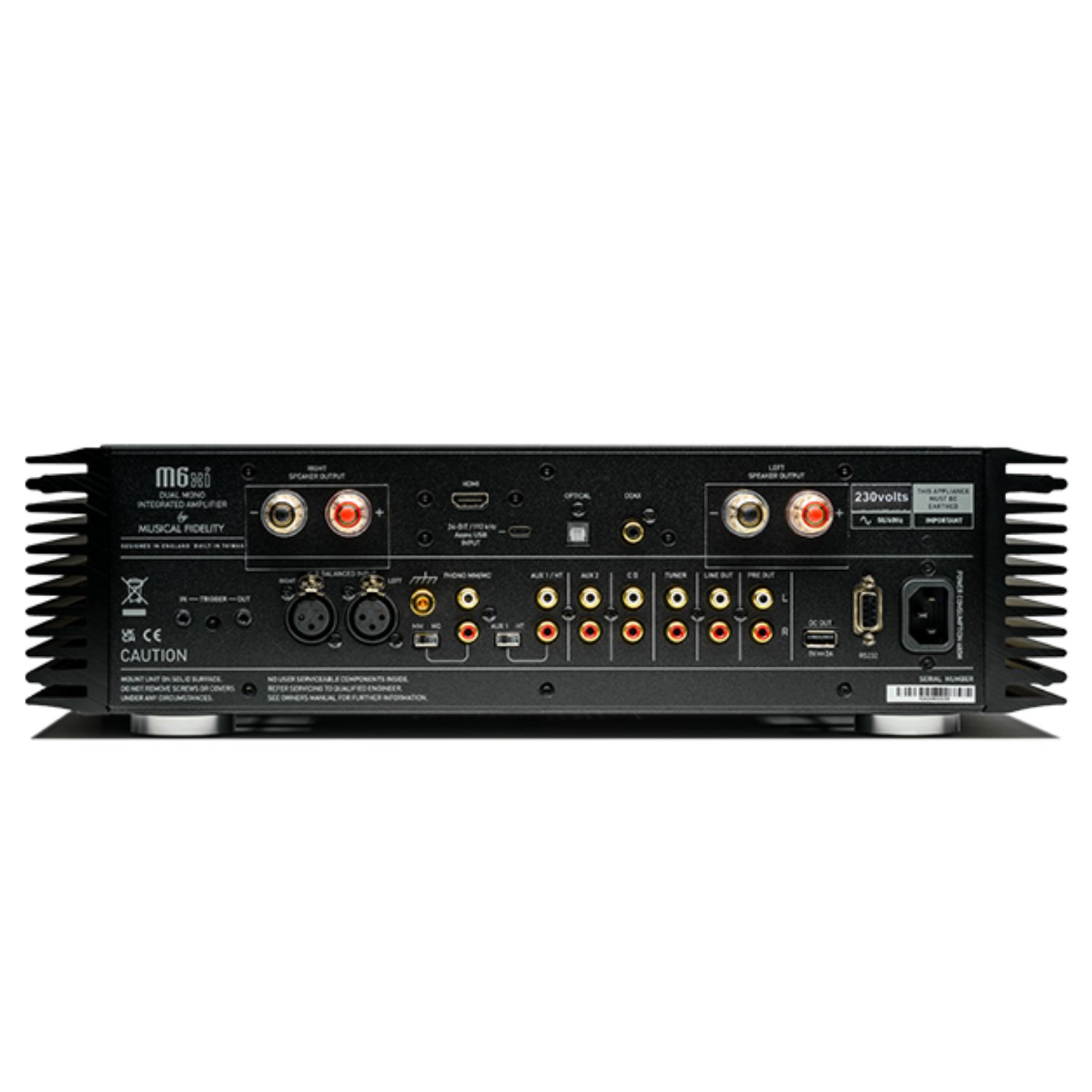 Zadní panel integrovaného zesilovače M6xi