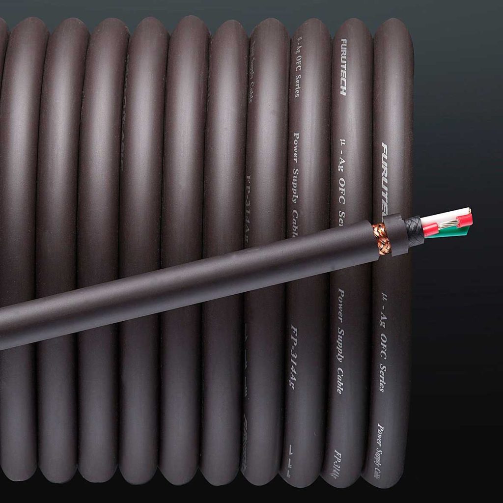 Furutech FP-314Ag II stíněný napájecí kabel s postříbřenými vodiči Alpha μ-OFC