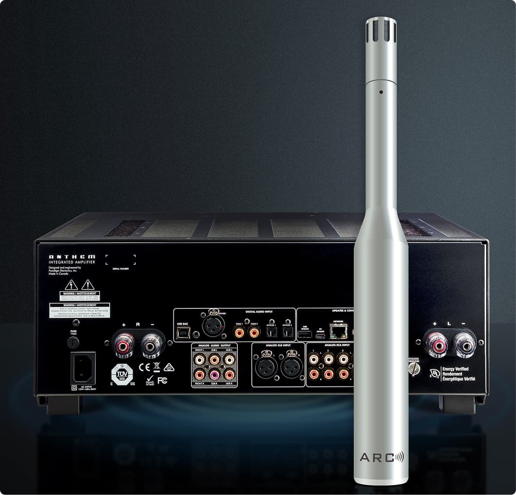 Anthem STR Integrated Amplifier nastavenie basov a merací mikrofón na kalibráciu ARC Genesis