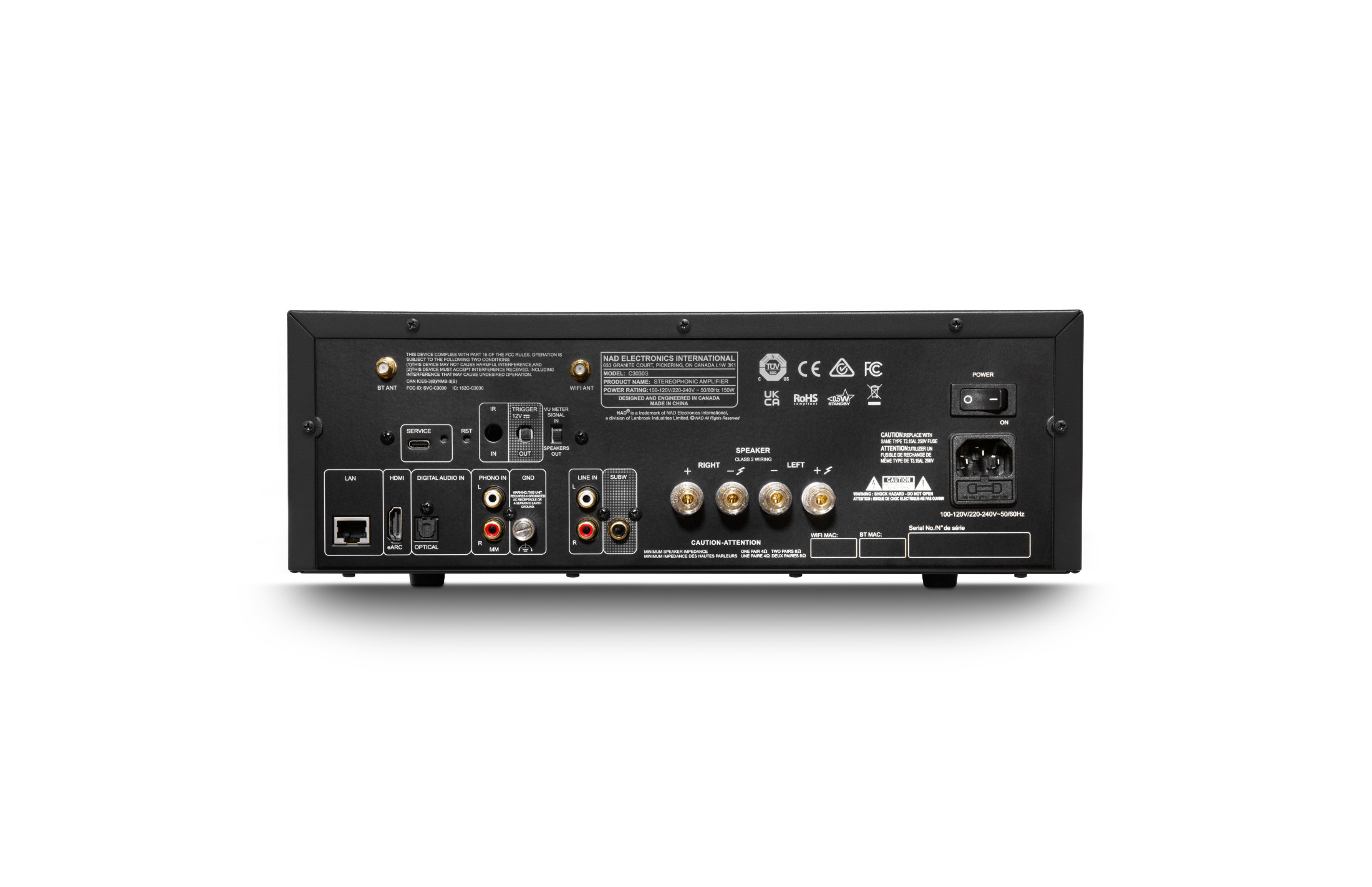 NAD C 3030S integrovaný zesilovač v detailním pohledu