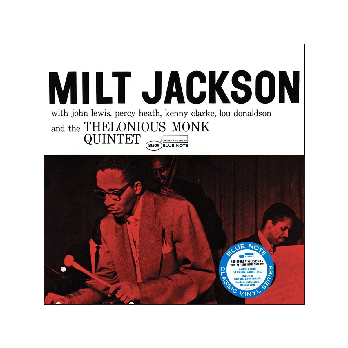 Blue Note Milt Jackson - With John Lewis, Percy Heath, Kenny Clarke, Lou Donaldson and the Telonious Monk Quintet 180g LP