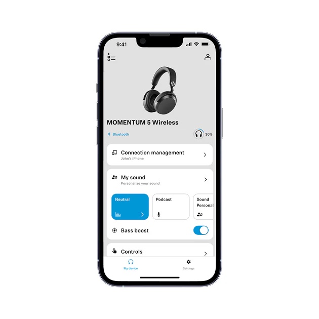 Aplikace Sennheiser Smart Control Plus pro MOMENTUM 5 Wireless