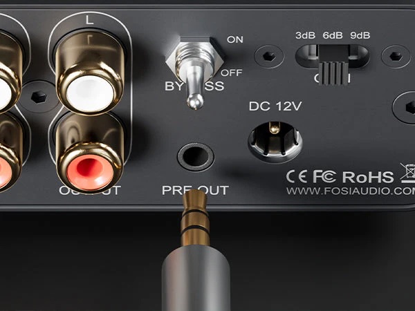 Fosi Audio P4 Mini Preamplifier Pre-Out výstup