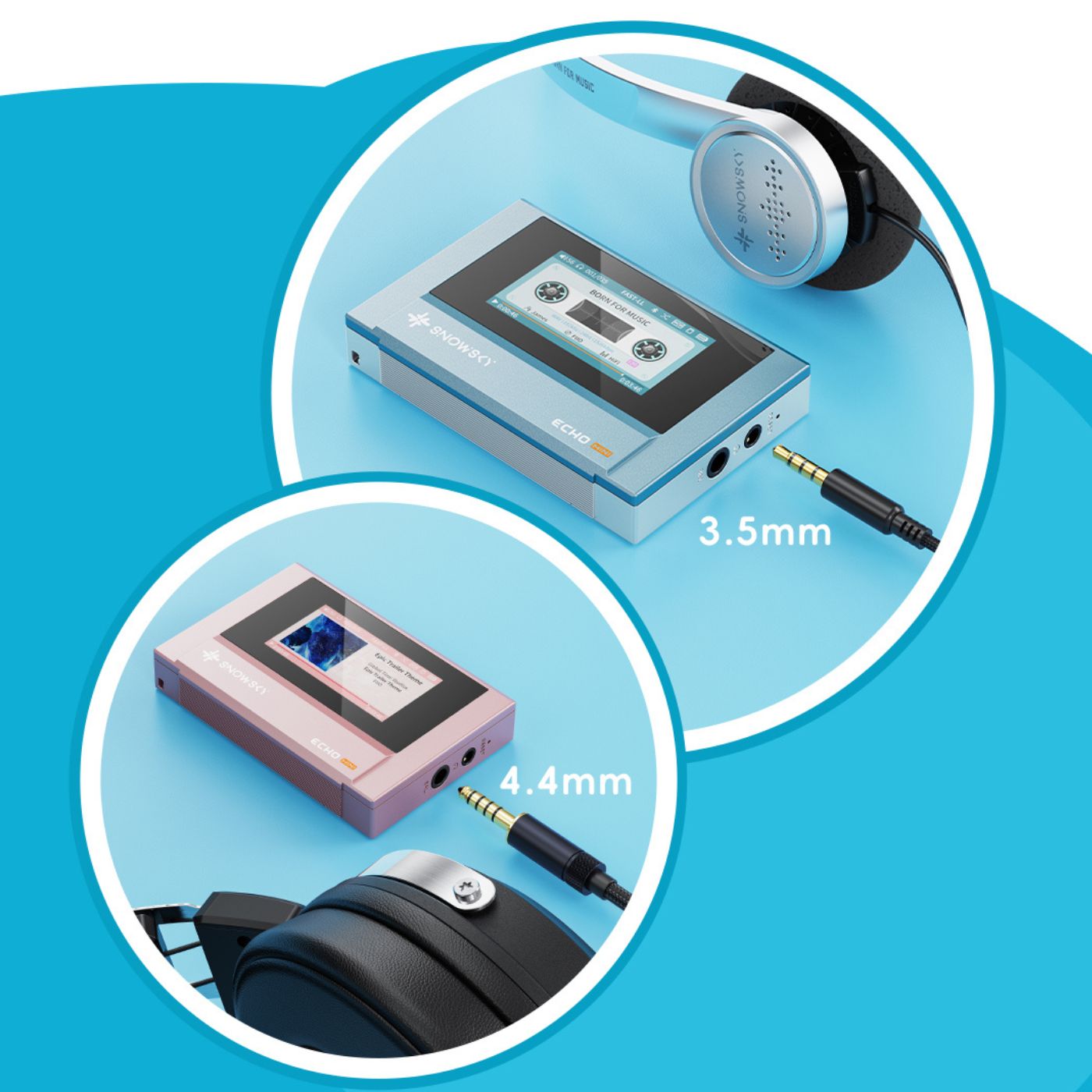 FiiO ECHO MINI 3,5 mm a 4,4 mm sluchátkový výstup