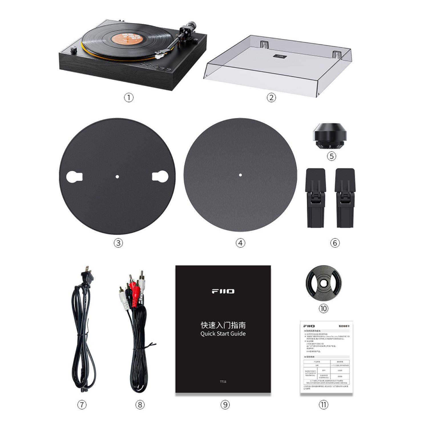 FiiO TT11 obsah balení