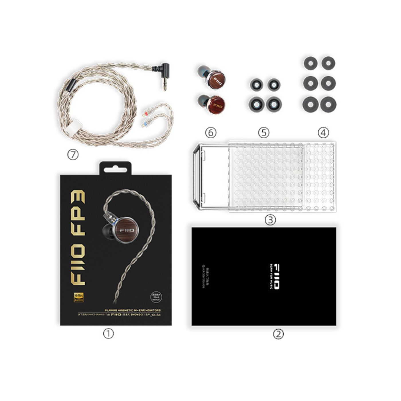 FiiO FP3 obsah balení