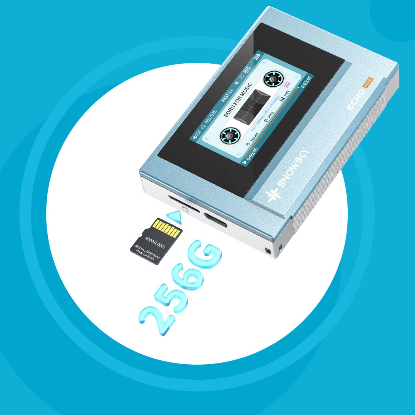 FiiO ECHO MINI microSD slot