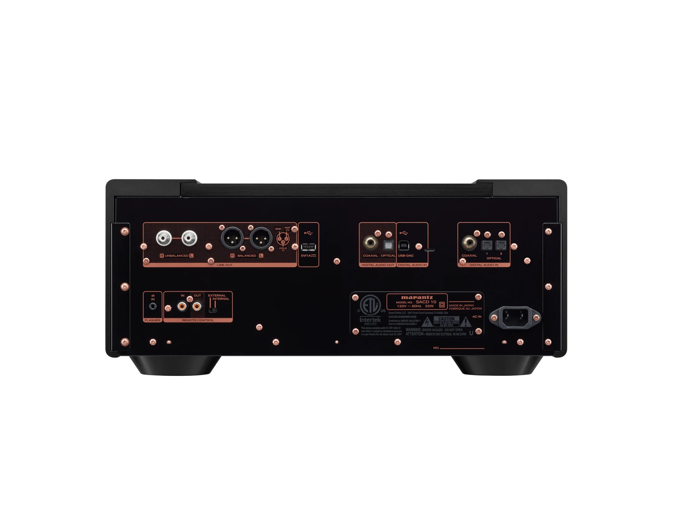 Marantz SACD 10 zadní panel