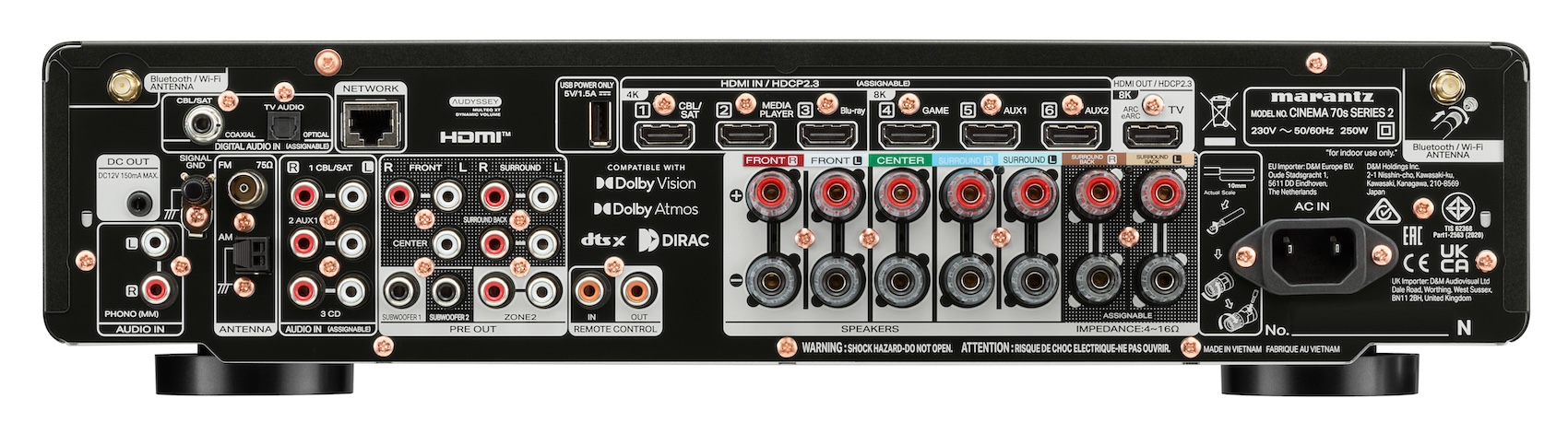 Zadný panel Marantz CINEMA 70s SERIES 2