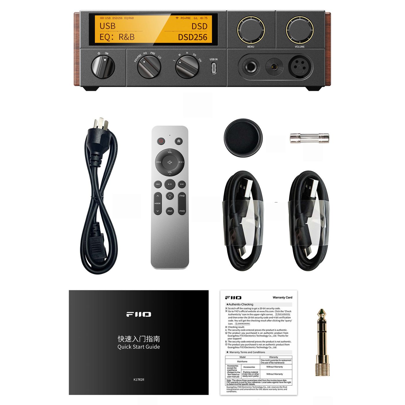 FiiO K17 R2R obsah balení