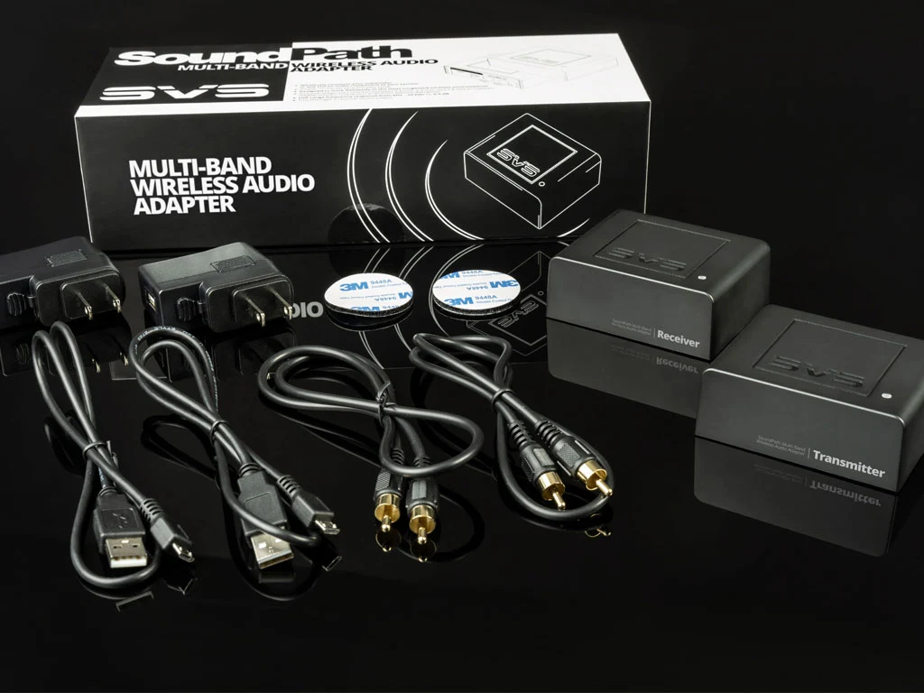 Obsah balení SVS SoundPath Multi-Band Wireless Audio Adapter