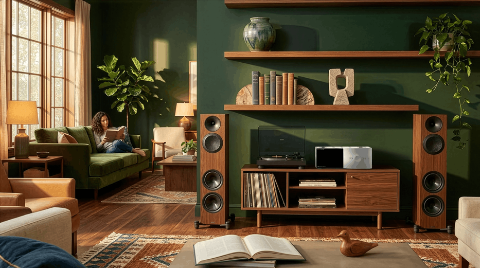 Paradigm Premier 820F v2 v modernej obývacej izbe