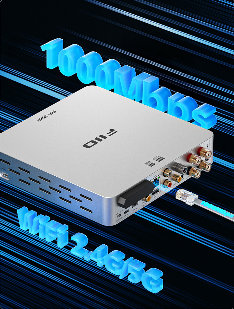 Gigabit Ethernet a dvojpásmová Wi-Fi vo FiiO AIR AMP