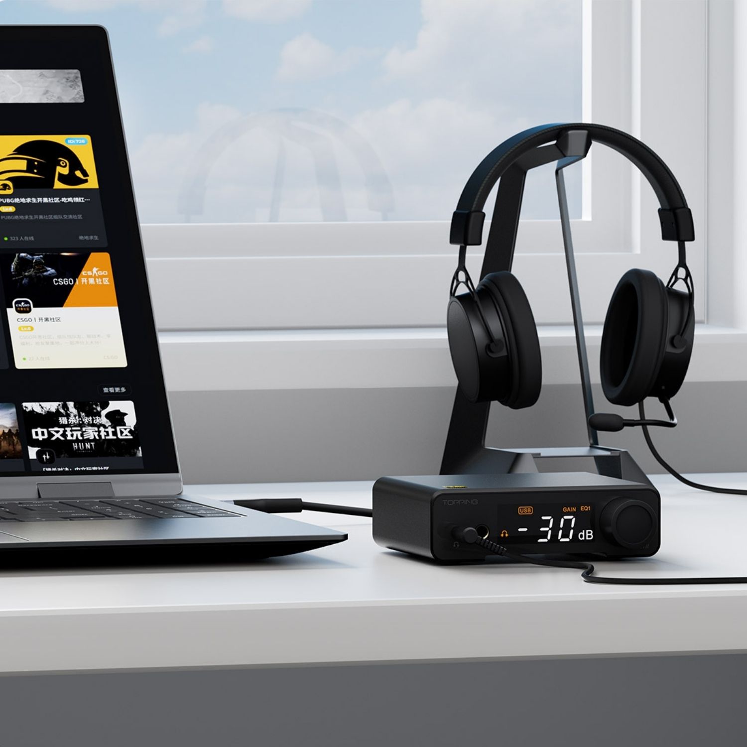 TOPPING DX1 II USB DAC a slúchadlový zosilňovač
