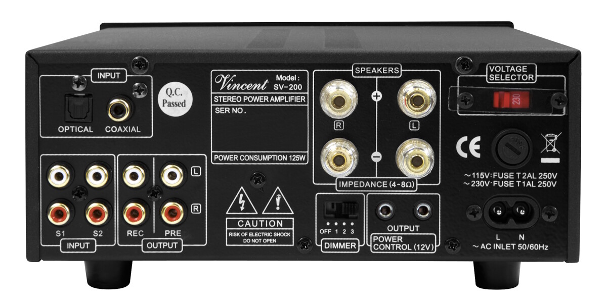 Zadní panel Vincent SV-200