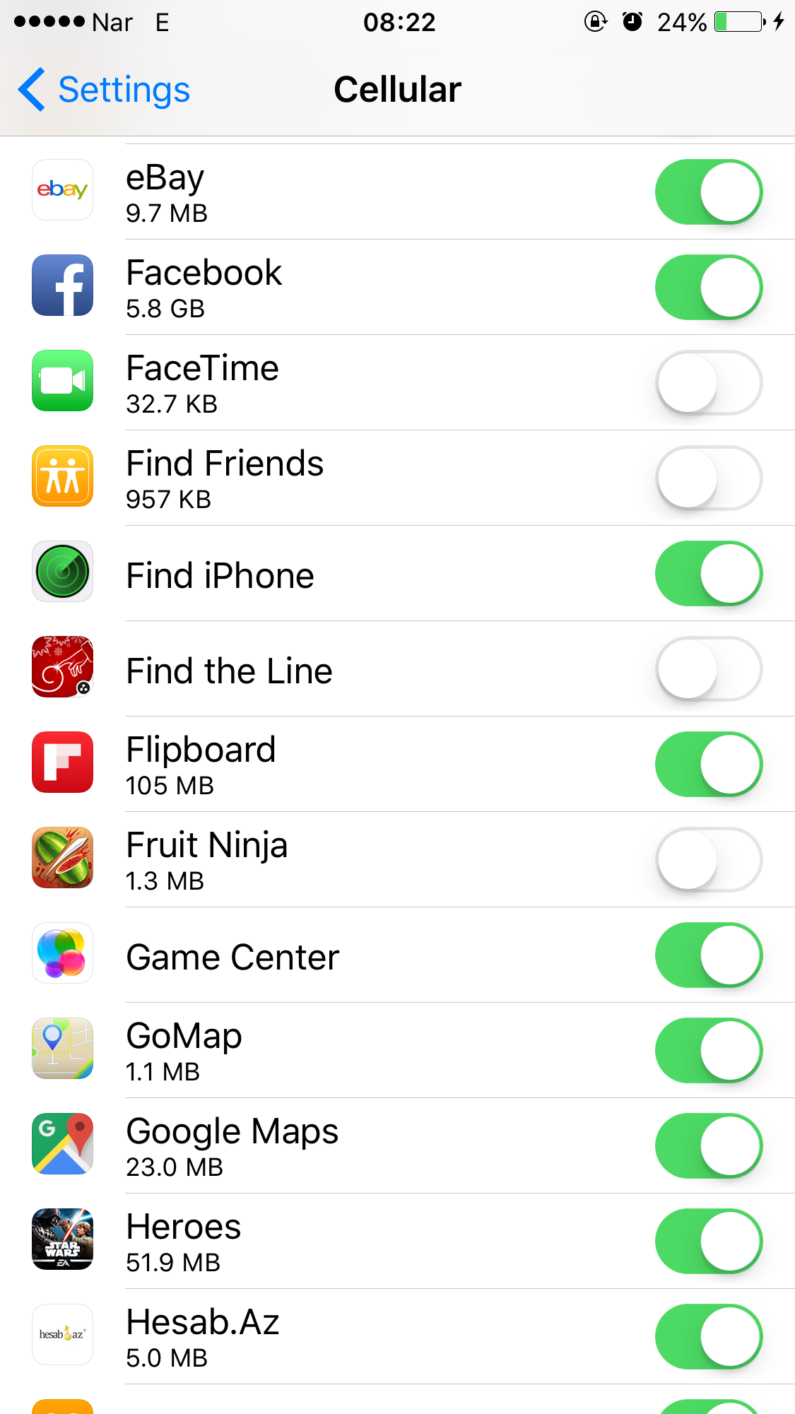 Bəzi oyun və proqramlarda reklamları söndürmək (iOS)