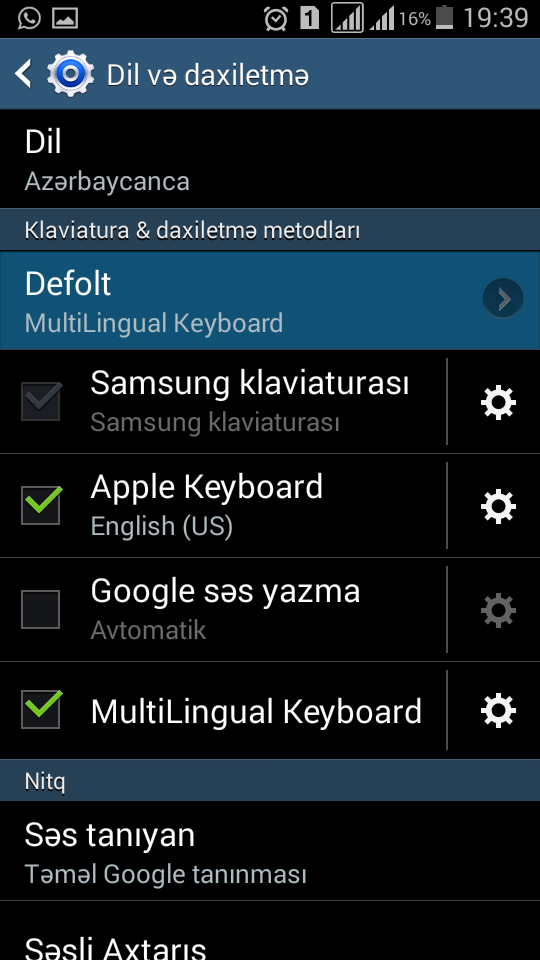 Android'də iPhone klaviaturası istifadə etmək
