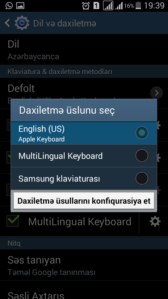 Android'də iPhone klaviaturası istifadə etmək