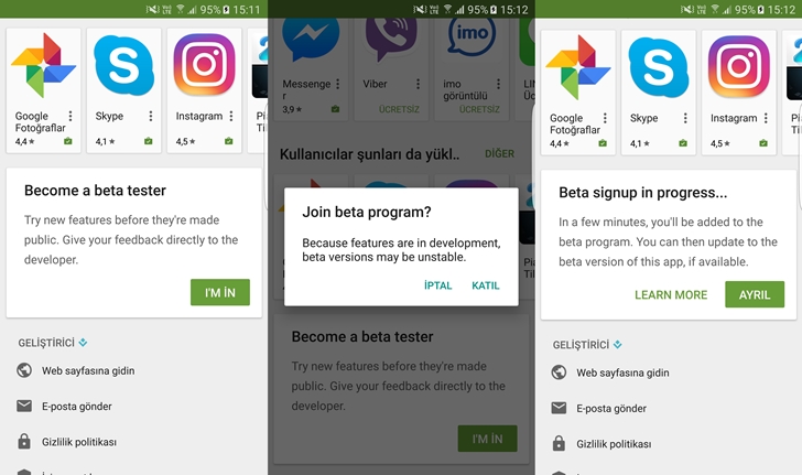 Artıq Play Store tətbiqi vasitəsilə Beta testlərinə qoşula bilərsiniz