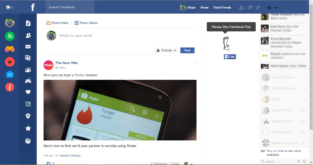 Facebook`un dizaynını necə dəyişmək olar?