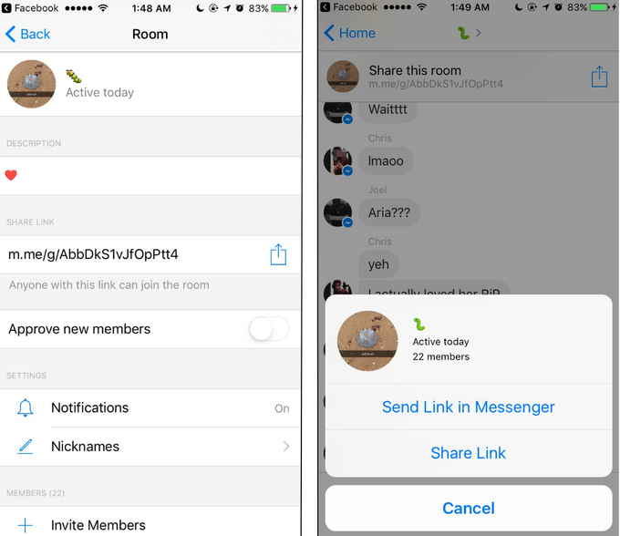 facebook messenger rooms