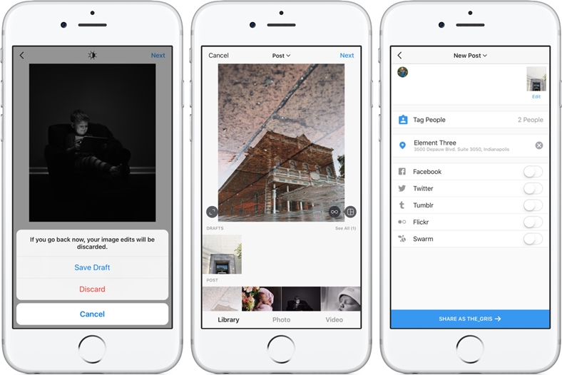 instagram yeni funksiya qaralama kimi saxla