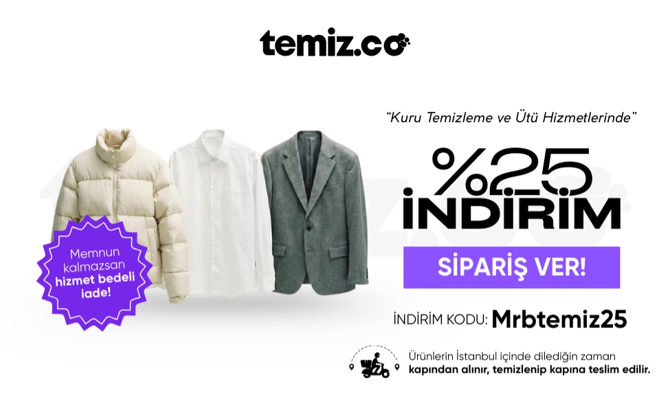KURU TEMİZLEME %25 İNDİRİM FIRSATI!