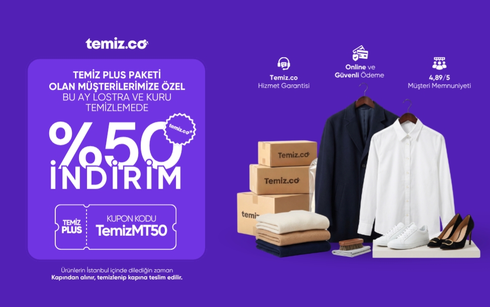 Temiz Plus Üyelerine Özel - %50 İndirim