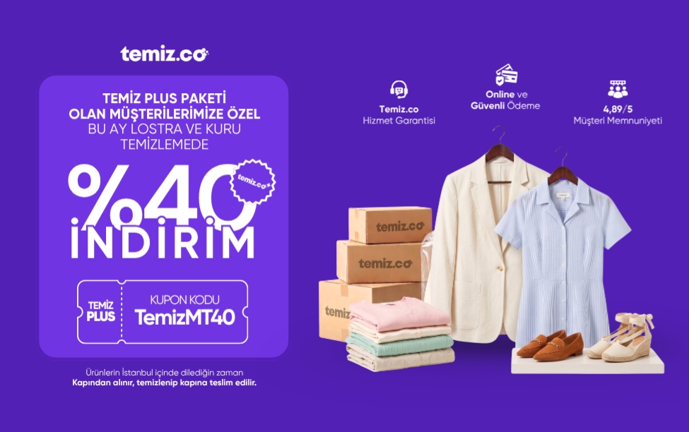 Temiz Plus Üyelerine Özel - %40 İndirim