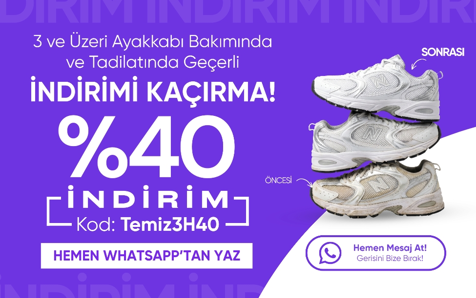 3 Ayakkabı Kampanyası - %40 İndirim