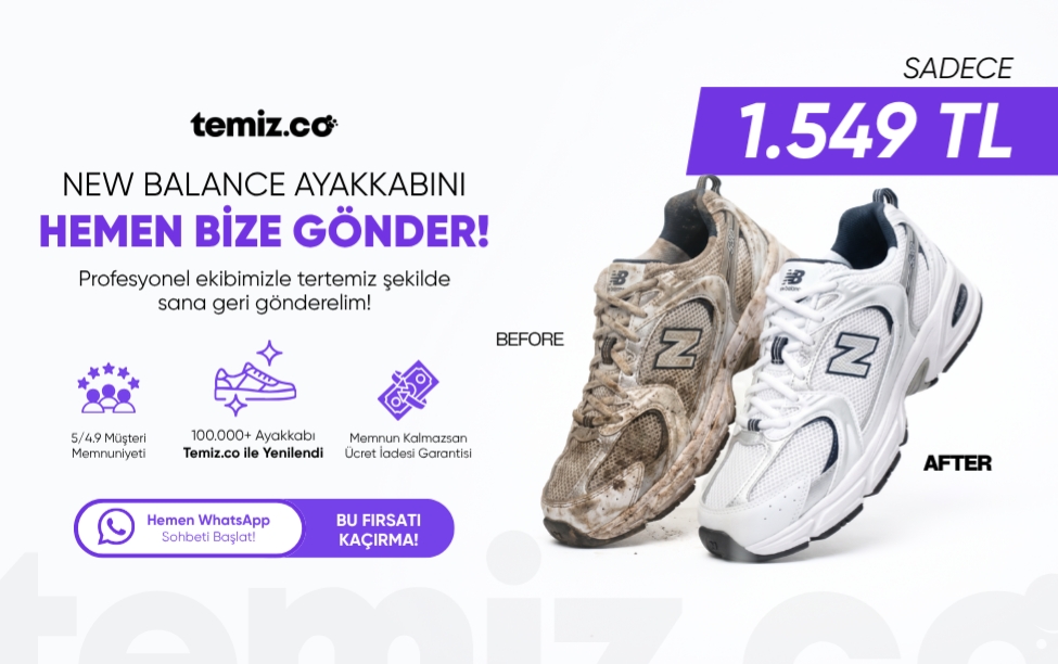 New Balance Ayakkabı Bakım ve Tadilat Sadece 1549,90 TL!