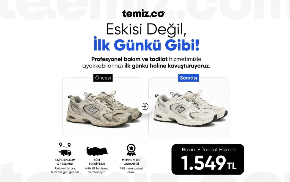 New Balance Ayakkabı Bakım ve Tadilat Sadece 1549,90 TL!