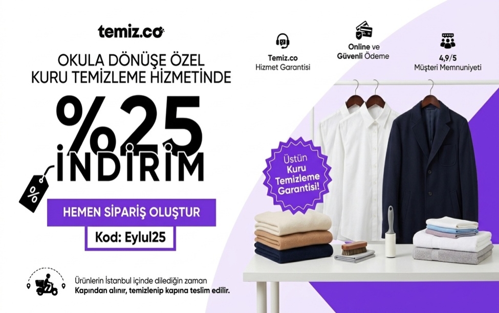 Okula Dönüş Kuru Temizleme Kampanyası!