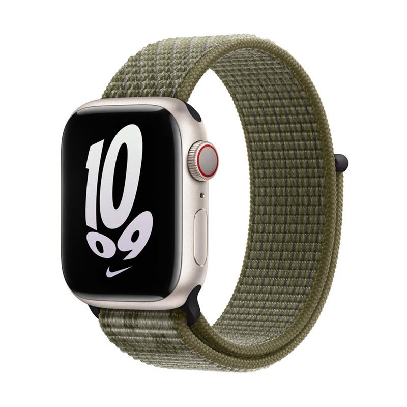 Apple Watch 45mm Sequoia/Pure Platinum Nike Sport Loop