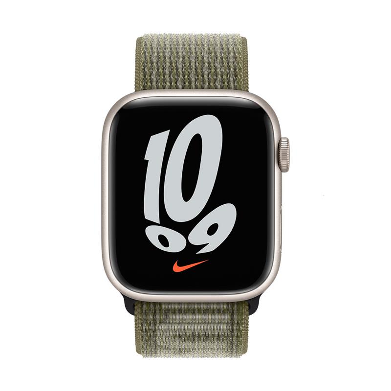 Apple Watch 45mm Sequoia/Pure Platinum Nike Sport Loop