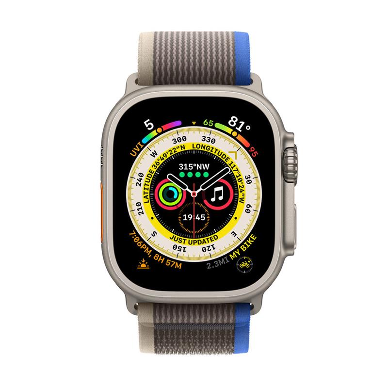 Apple Watch 49mm Blue/Gray Trail Loop - M/L